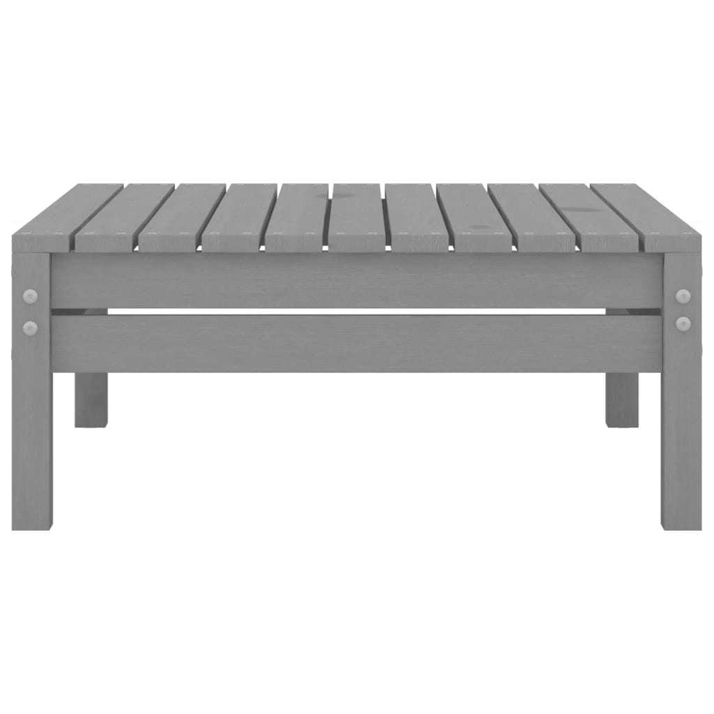9-tlg. Garten-Lounge-Set Grau Kiefer Massivholz